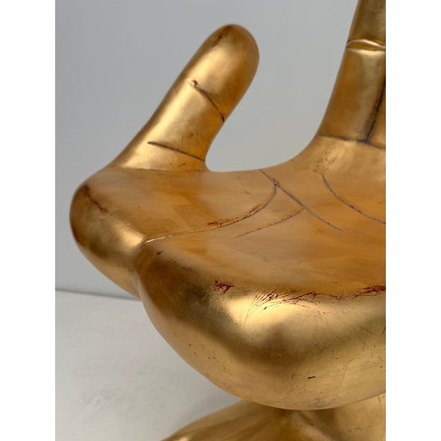 Hollywood Regency Vintage Hand Foot Boudoir Chair Style of Pedro Friedeberg For Sale - Image 3 of 12