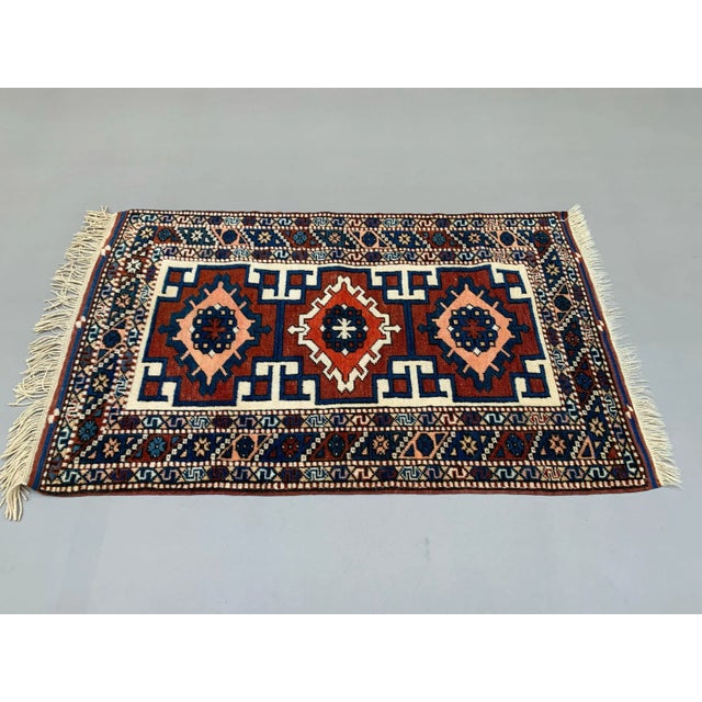Vintage Turkish Kazak Rug For Sale - Image 3 of 10