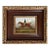 Gentleman on a Galloping Chestnut Horse 5x6" Print on Canvas in Wide Brown and Antiqued Gold Frame For Sale