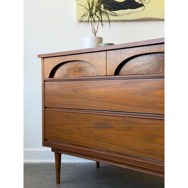 1960's Walnut & Rosewood Chest of Drawers For Sale In Los Angeles - Image 6 of 7