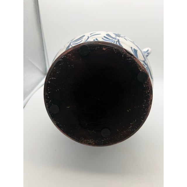 Large 20th Century Chinese Famille Rose Porcelain Baluster Vase 18” For Sale - Image 6 of 9