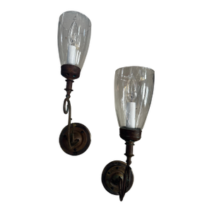Pair of Vintage Brass Federal Style Wall Sconces