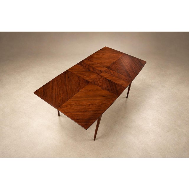 1960s Brazilian Modern Three-Position Extendable Dining Table in Caviúna Hardwood, 1960s For Sale - Image 5 of 18