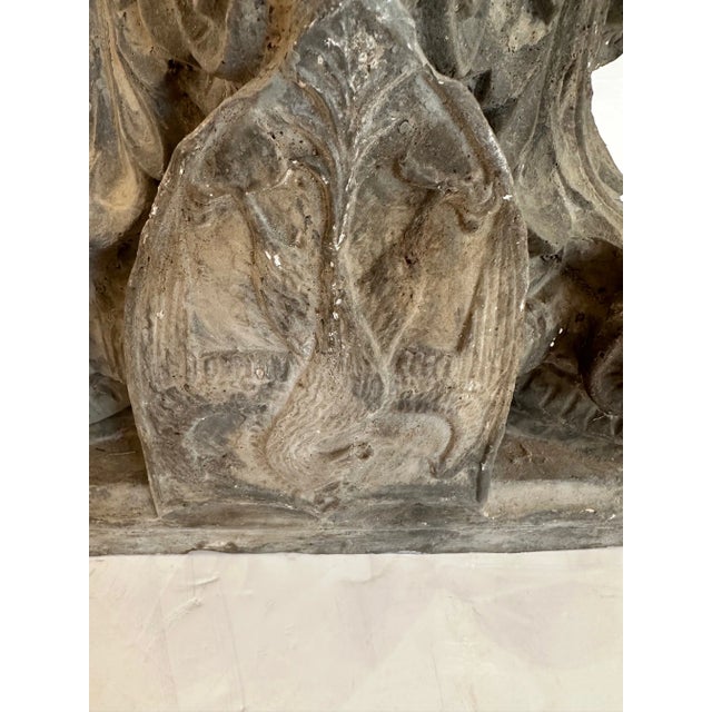 Antique Fois Bois Carved Drinks End Table With 19th Century Silverplate Tray Top For Sale In Philadelphia - Image 6 of 10