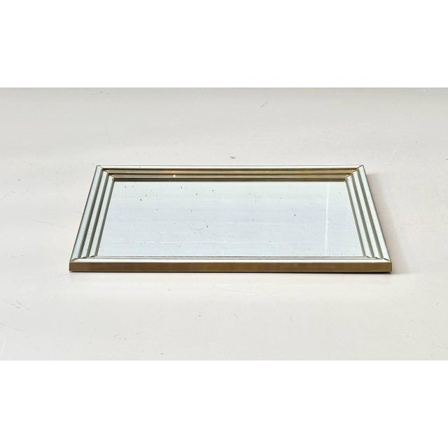 Wall Mirror Framed with Beveled Mirror Glass For Sale - Image 9 of 11