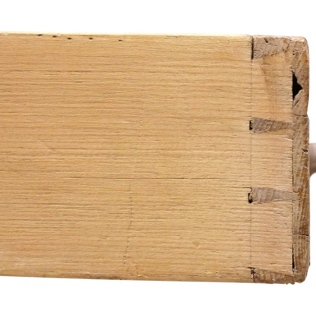 19th Century 19th Century English Scrubbed Pine Farm Table With Drawer For Sale - Image 5 of 5