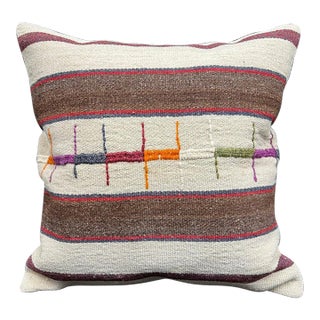 Turkish Hemp Pillow Cushion Natural Beige Brown Pillow Cushion Cover 24x24 For Sale