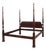 Rice Carved King Size Carved Mahogany Poster Bed For Sale