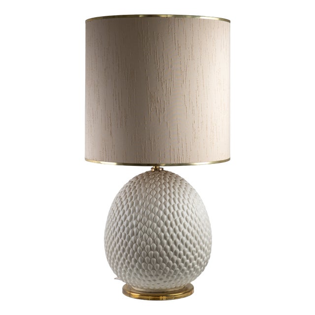 Large Vintage Italian Ceramic Table Lamp, 1970s For Sale