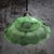 Metal French Green Clichy Marble Patern Glass Pendant Lamp, 1920s, Set of 2 For Sale - Image 7 of 9