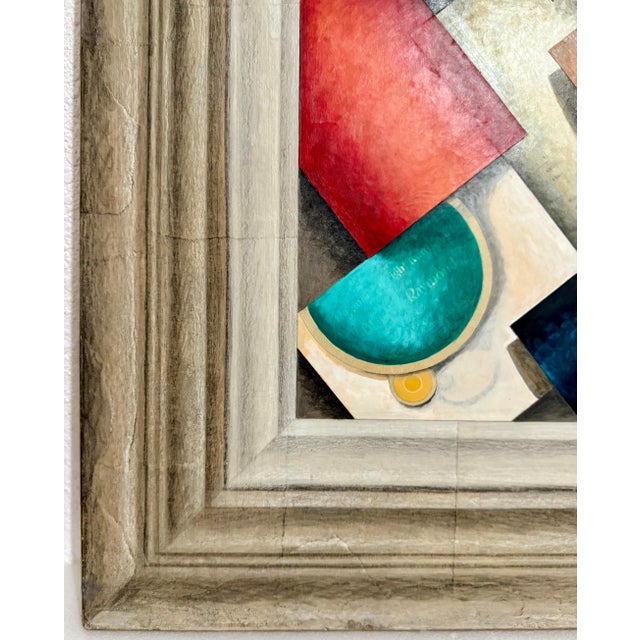 Cecil Touchon, Mixed Media Abstract Trompe L'oeil Collage Oil Painting Cecil Touchon Texas Art, 1995 For Sale - Image 11 of 13