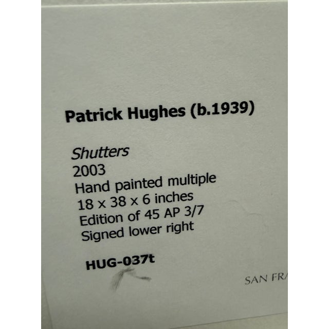 Circa 2003 Patrick Hughes "Shutters" Original Art Work, Signed For Sale - Image 4 of 12