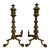 Pair Federal Beehive Ball Claw Brass Andirons For Sale