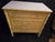 Attributed to Thomasville Allegro yellow faux bamboo 3 drawer dresser with white laminate top. This piece is part of a set...