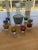 Transparent 1950s French Mid Century Herringbone-Banded Glass Decanter and Shot Glasses Set- 10 Pieces For Sale - Image 8 of 8