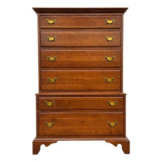 1960s Unique Furniture Makers 6 Drawer Tallboy For Sale
