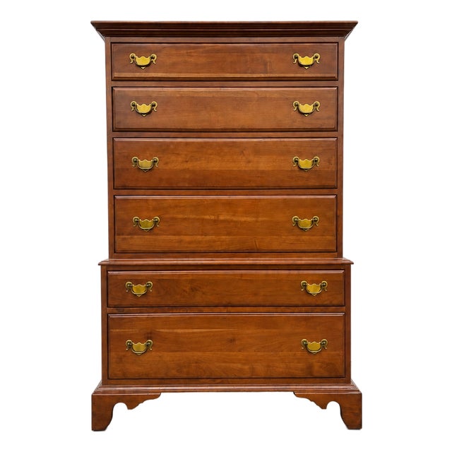 1960s Unique Furniture Makers 6 Drawer Tallboy For Sale