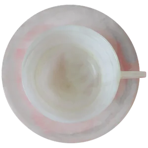White Onyx Espresso Coffee or Tea Demitasse Cup and Saucer