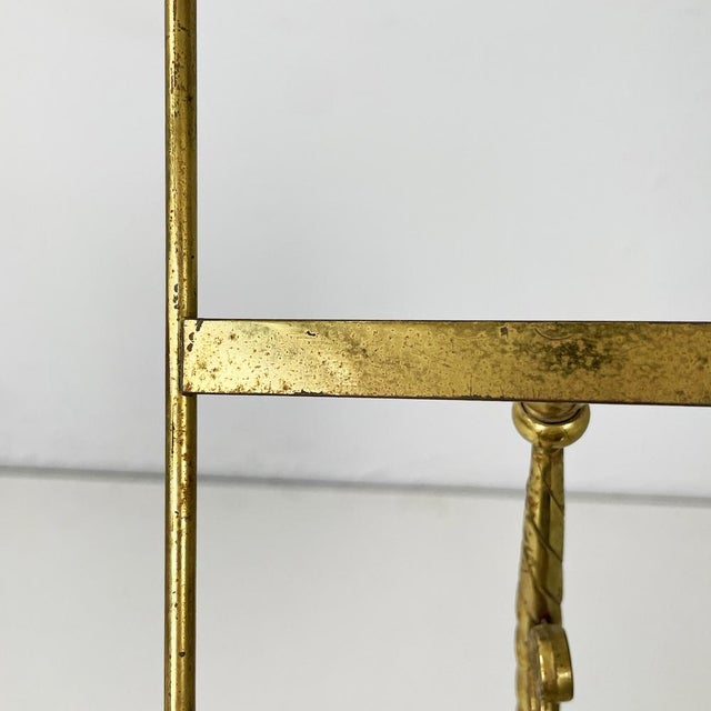 Italian Empire Style Table Stand in Finely Crafted Brass and Bronze, Early 1900s For Sale - Image 10 of 18