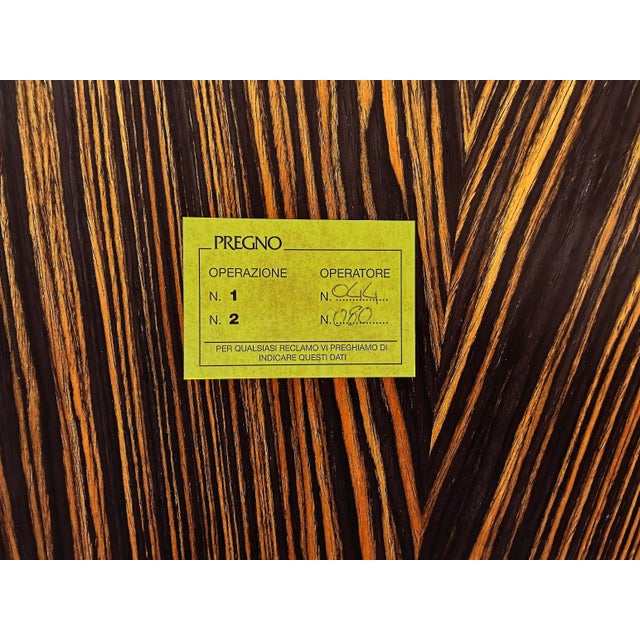 Pregno Srl Macassar Ebony Round Pedestal Dining Table, Italy Art Deco Style For Sale - Image 10 of 10