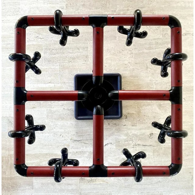 Red and Black Coat Rack, 1980s For Sale - Image 9 of 11