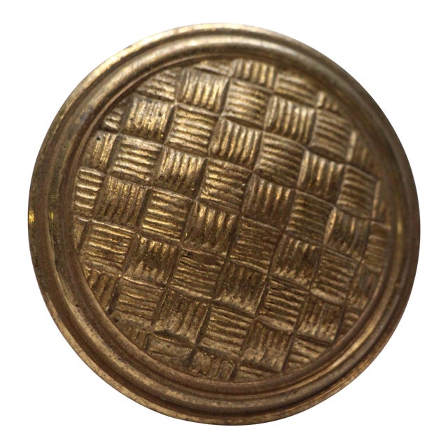 Vintage Brass Weave Passage Door Knob For Sale