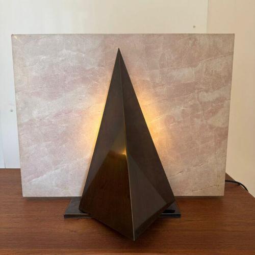 Vintage Marble Table Ambiance Light, 1970s For Sale - Image 9 of 10