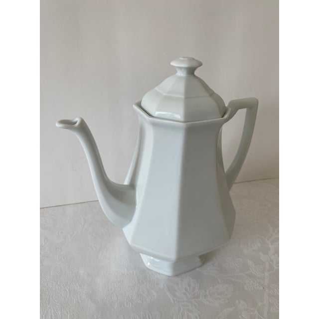 Limoges France White Coffee/Tea Pot Vintage "Mint" Condition For Sale - Image 12 of 12