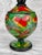 Boho Chic Vintage Monkey Pod Lacquered Hand Painted Macaw Parrot Decanter W/ 6 Goblet Cups For Sale - Image 3 of 13