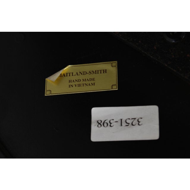 Maitland Smith Mahogany and Metal Round End Table For Sale - Image 13 of 13