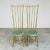 Hollywood Regency Vintage Pair of Hollywood Regency Gold Gilt Metal Faux Bamboo High Back Chairs For Sale - Image 3 of 10