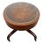 Weiman Vintage Weiman Mahogany Oval Coffee Table Brown Tooled Leather Top Federal Style For Sale - Image 4 of 14