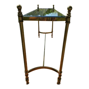 French Style Brass & Glass Console in Baguès