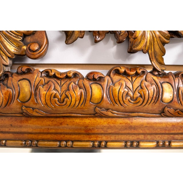 Wood Theodore Alexander 19th C. Style Gilt Carved Wood Hanging Mirror For Sale - Image 7 of 11