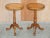 Sublime pair of original sheraton revival, hand painted victorian tripod tables with claw & ball feet a very good looking...