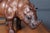 Mid-Century Cow Leather Rhino Sculpture, 1950 For Sale - Image 14 of 16