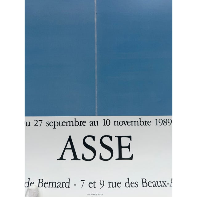 Black Exhibition Poster by Geneviève Asse, France, 1980s For Sale - Image 8 of 9