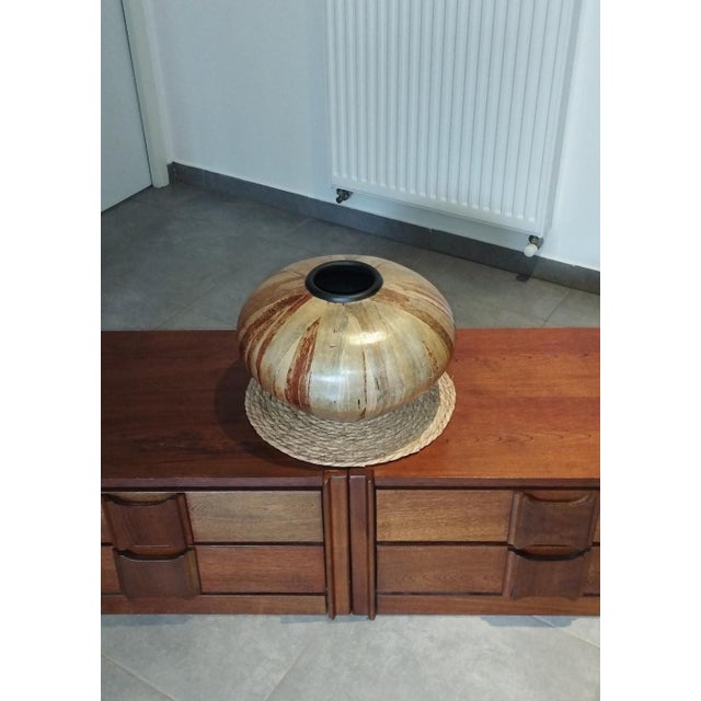 1960s Large Vintage Vase in Leaves, 1950s For Sale - Image 5 of 15