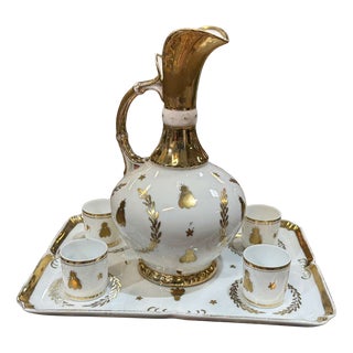 Empire Liqueur Set with a Fly Motif, 1980s, Set of 6 For Sale