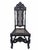 Black Antique Victorian Carved Walnut Caned Throne Chairs by Michigan Chair Company – Set of 2 For Sale - Image 8 of 11
