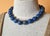 2020s Lapis Lazuli Necklace With Vintage Crystal Clasp, 18" For Sale - Image 5 of 8