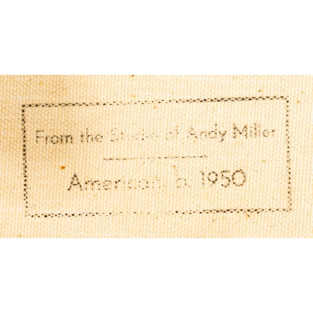 Textile Andy Miller Abstract Composition Oil on Canvas For Sale - Image 7 of 7