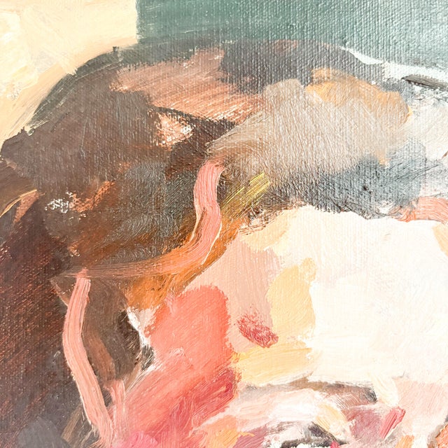 1960's Woman Portrait Oil Painting For Sale - Image 4 of 11