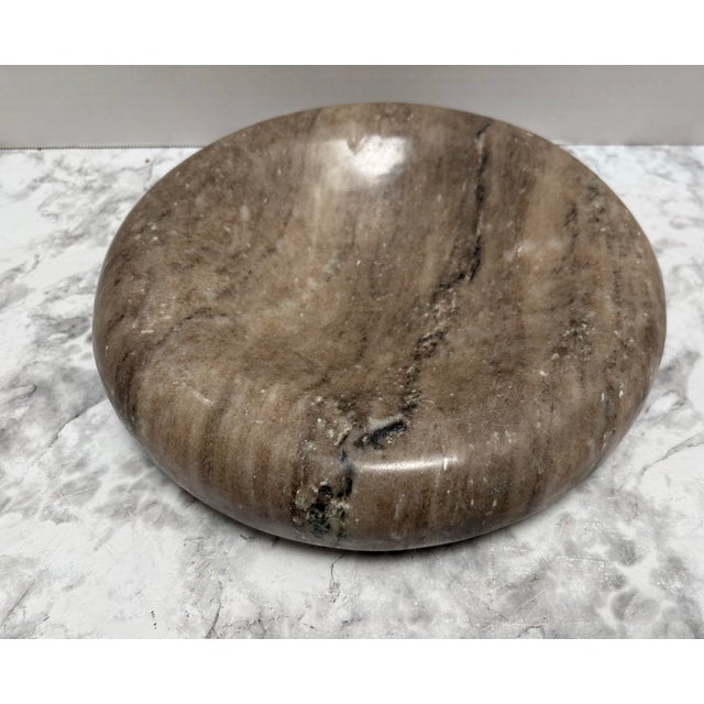 Earthy Elegant Large Marble Bowl or Tray For Sale In Sacramento - Image 6 of 8