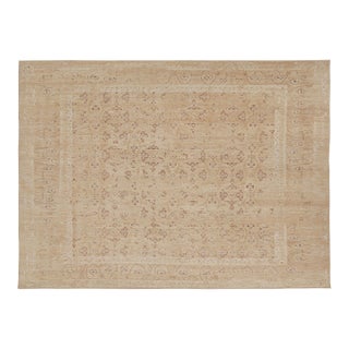 2010s Rug & Kilim’s Oushak Style Oversized Rug in Taupe With Floral Patterns For Sale
