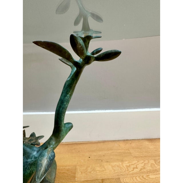Vintage Bronze Verdigris Coffee Table by Willy Daro, 1970 For Sale - Image 14 of 16