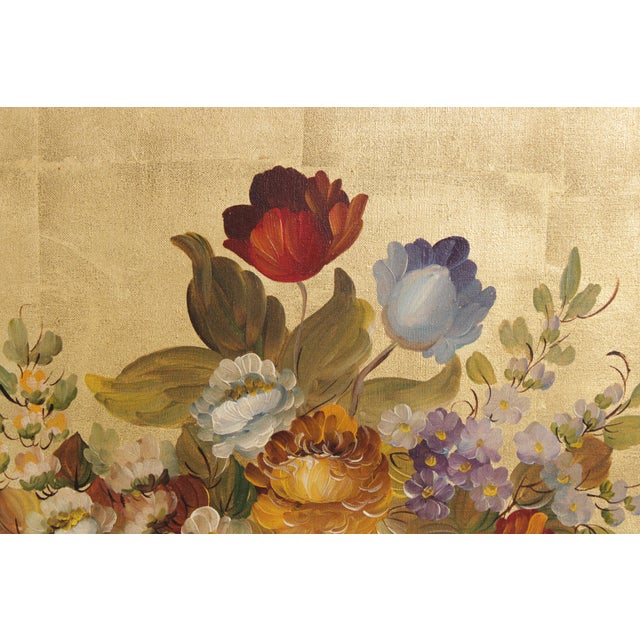 Traditional Stunning Artist Signed Still Life Oil Painting on Canvas For Sale - Image 3 of 17