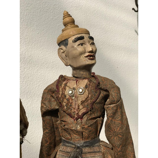 Myanmarese Doll in Brown Robes and Hat For Sale - Image 3 of 8