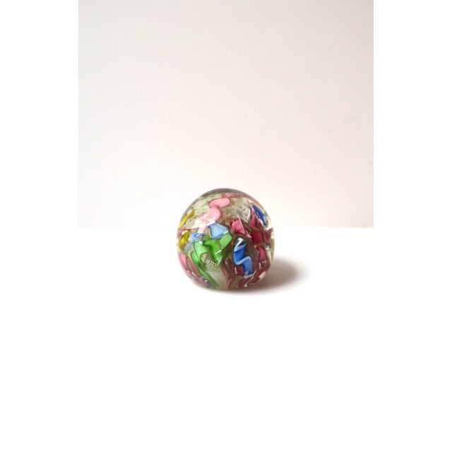 A beautiful vintage Italian Murano hand blown art glass paperweight, Midcentury Modern period, circa mid-20th century,...