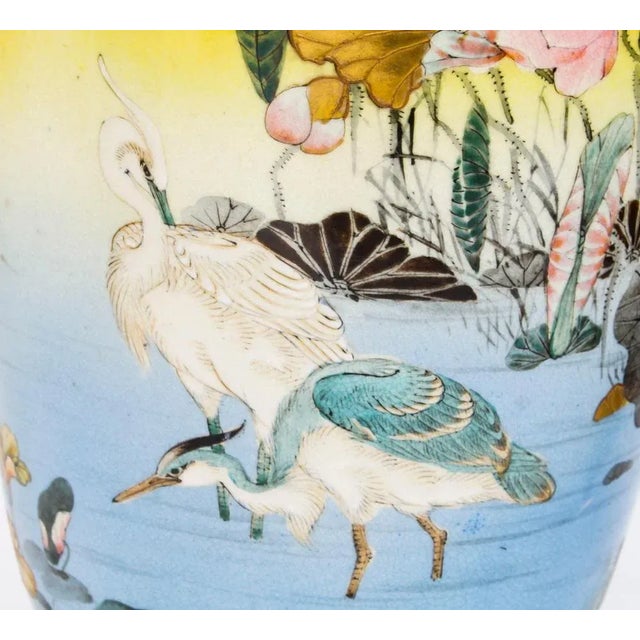 Ceramic Antique Japanese Satsuma Taizan Vases, 1800s, Set of 2 For Sale - Image 7 of 18